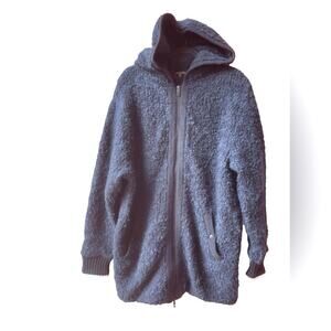 Rag & Bone Womens Adele Sweater Coat Hooded Navy Blue Size Small Wool Alpaca